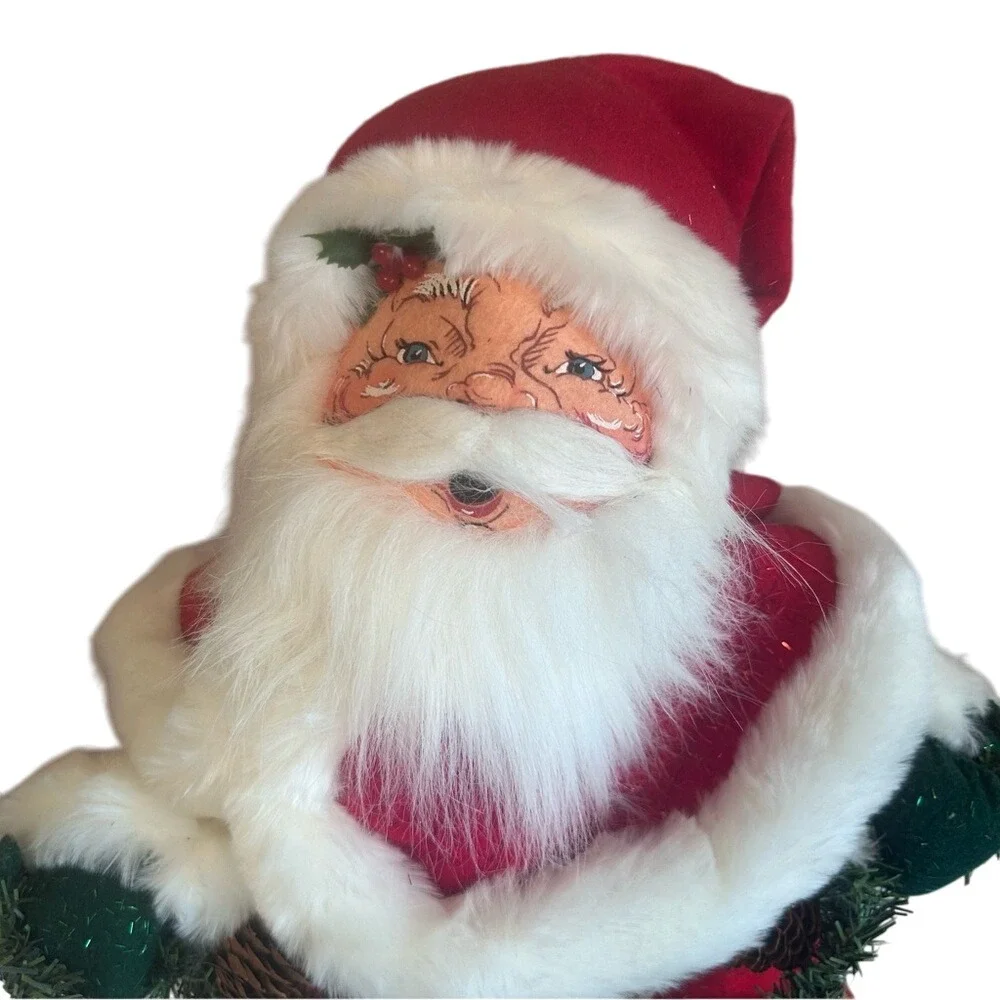 AnnaLee 22Inch Caroling Father Time Santa Claus Christmas Doll Plush Decoration‎